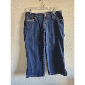 Metro7 Women's Dark Wash Straight Leg Denim Capris sz6